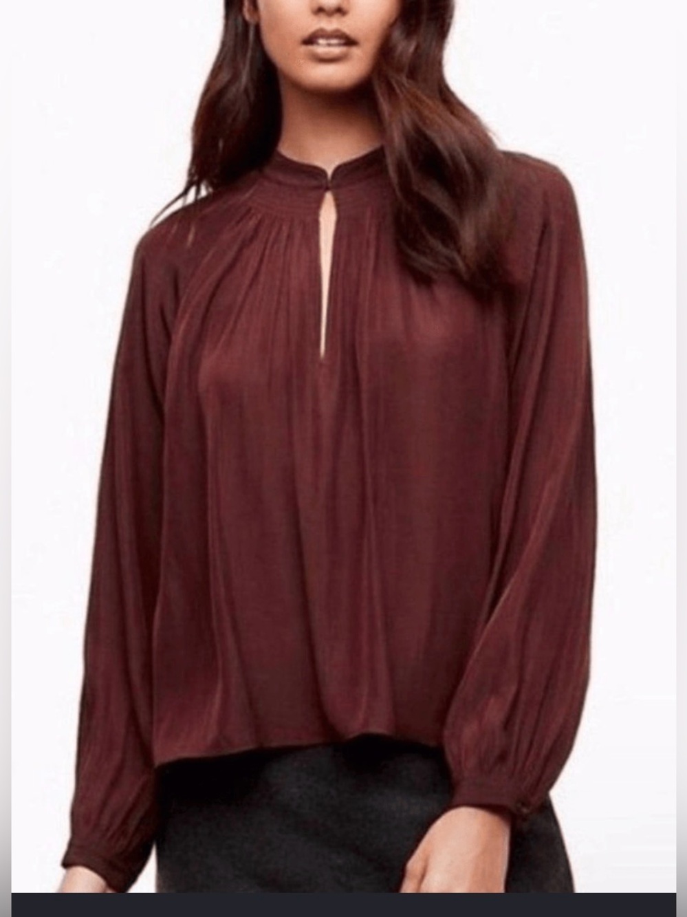ARITZIA Wilfred Estienne blouse, truffle / rust-brown